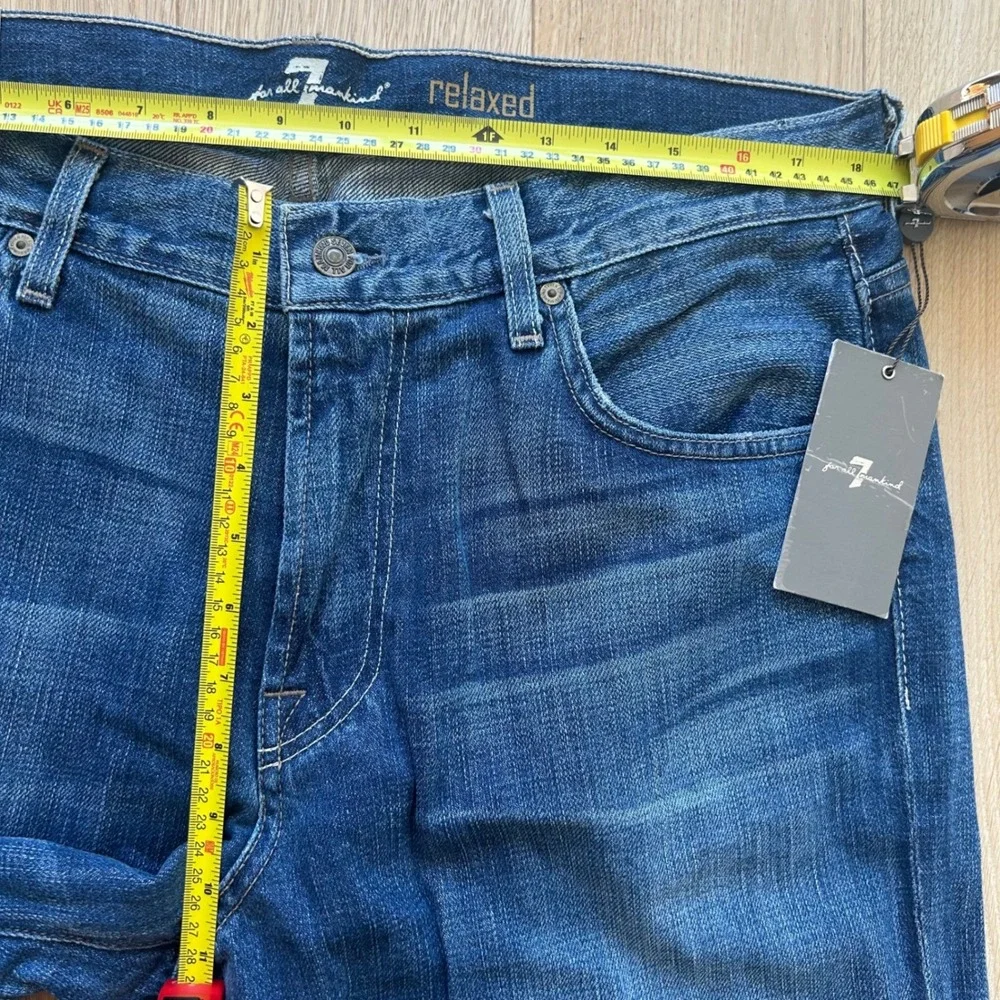7 For All Mankind Relaxed Jeans 36 USA Blue Ghost ATC521942N Straight Leg Denim